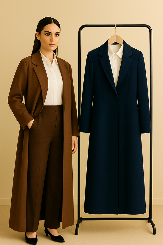 مانتو زنانه اداری سرمه ای مناسب خانمهای وکیل